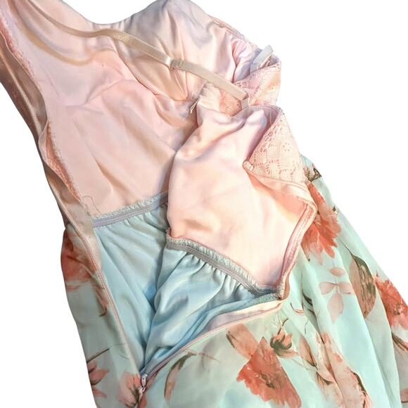 AUW Pink and Green Dress - Size M - Picture 8 of 10